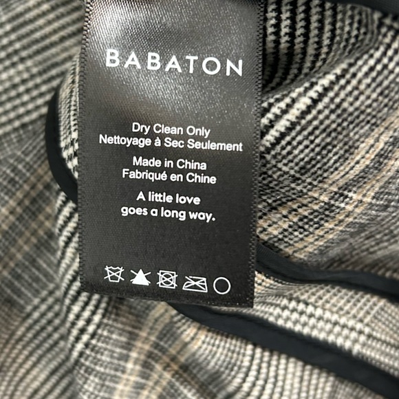 Babaton Power Hip Blazer Size 2 Grey Plaid - Picture 8 of 11